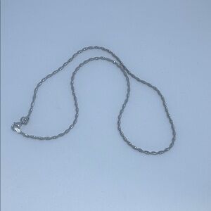 16” .925 Silver with Rhodium Finish Singapore Link Chain